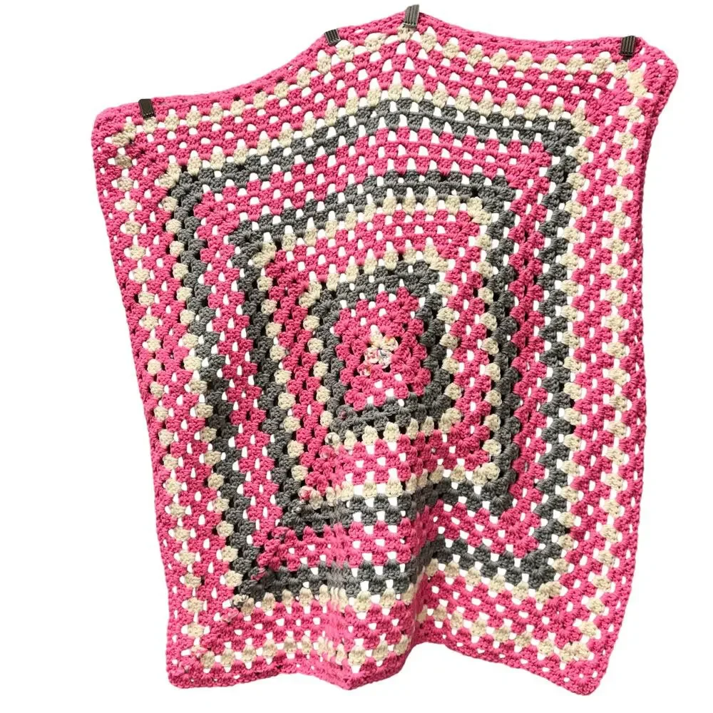 UNISEX Baby Blanket Handmade Classic‎ Retro Look Afghan NWOT STYLE #830